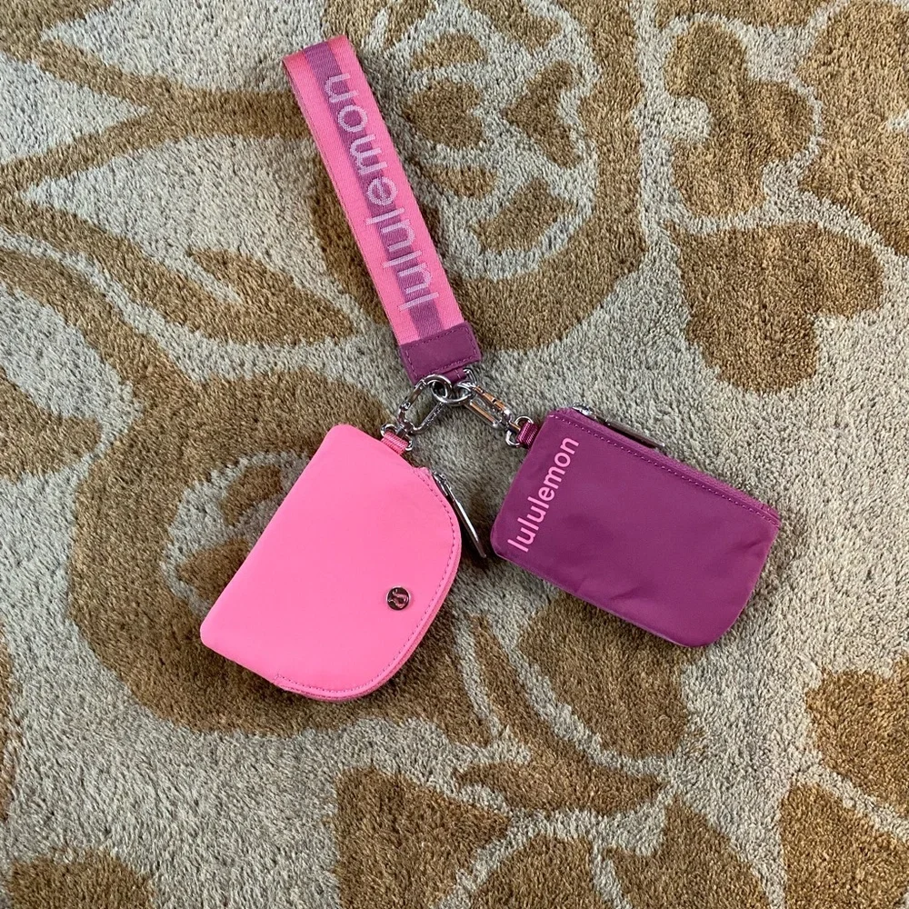 Lululemon Pink Dual Wristlet - Picture 1 of 5